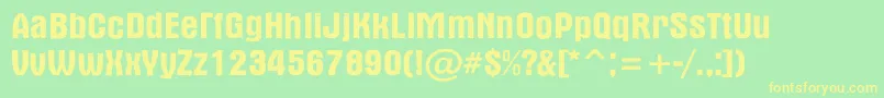AAlternarg Font – Yellow Fonts on Green Background