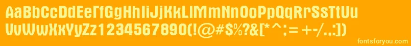 AAlternarg Font – Yellow Fonts on Orange Background