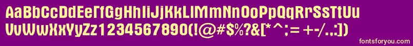 AAlternarg Font – Yellow Fonts on Purple Background