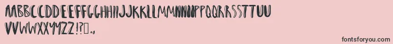Woah Font – Black Fonts on Pink Background