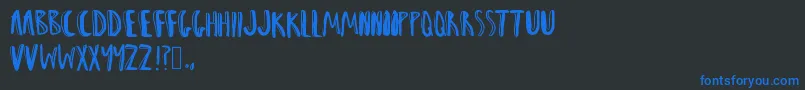 Woah Font – Blue Fonts on Black Background