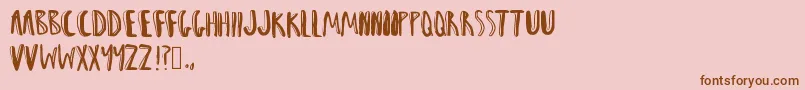 Woah Font – Brown Fonts on Pink Background