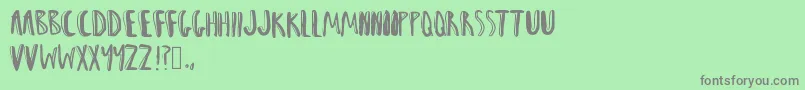 Woah Font – Gray Fonts on Green Background