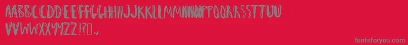 Woah Font – Gray Fonts on Red Background