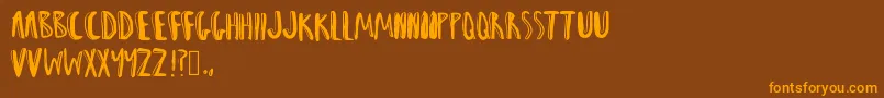 Woah Font – Orange Fonts on Brown Background