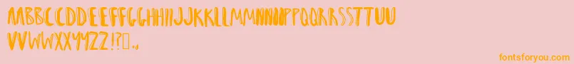 Woah Font – Orange Fonts on Pink Background