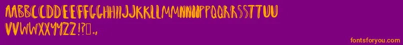 Woah Font – Orange Fonts on Purple Background