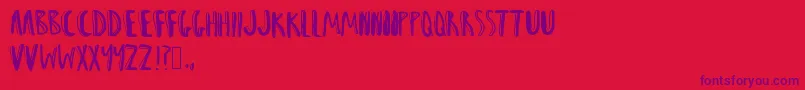 Woah Font – Purple Fonts on Red Background