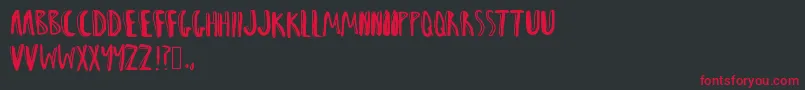 Woah Font – Red Fonts on Black Background