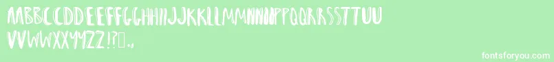 Woah Font – White Fonts on Green Background