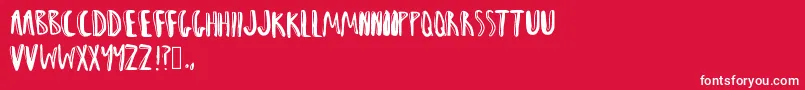 Woah Font – White Fonts on Red Background