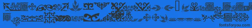 フォントAsylbekm31kazoju.Kz – 黒い文字の青い背景