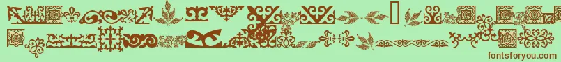 Asylbekm31kazoju.Kz Font – Brown Fonts on Green Background