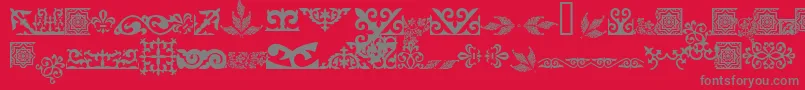 フォントAsylbekm31kazoju.Kz – 赤い背景に灰色の文字