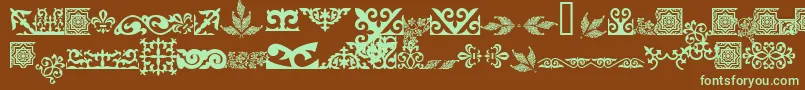 Asylbekm31kazoju.Kz Font – Green Fonts on Brown Background