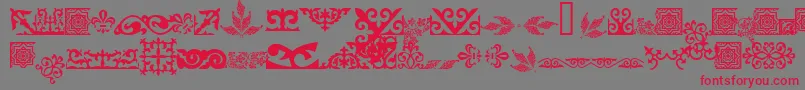 Asylbekm31kazoju.Kz-Schriftart – Rote Schriften auf grauem Hintergrund