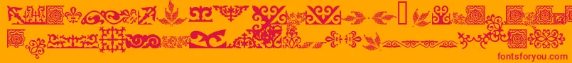 Asylbekm31kazoju.Kz Font – Red Fonts on Orange Background