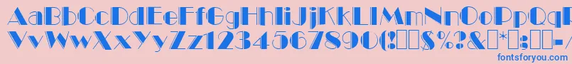 Voodoo4 Font – Blue Fonts on Pink Background