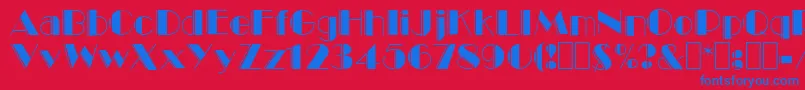 Voodoo4 Font – Blue Fonts on Red Background