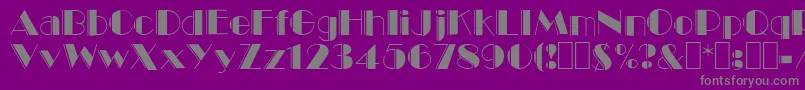 Voodoo4 Font – Gray Fonts on Purple Background