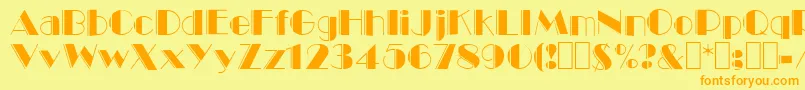 Voodoo4 Font – Orange Fonts on Yellow Background