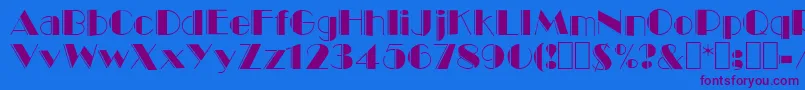 Voodoo4 Font – Purple Fonts on Blue Background