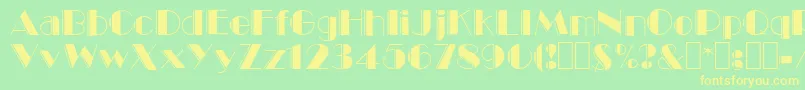 Voodoo4 Font – Yellow Fonts on Green Background