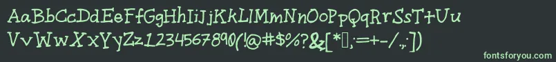 フォントDownSouth – 黒い背景に緑の文字