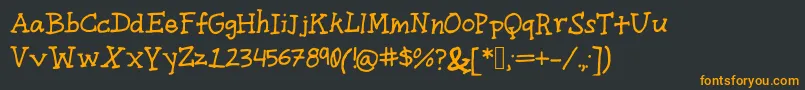 フォントDownSouth – 黒い背景にオレンジの文字