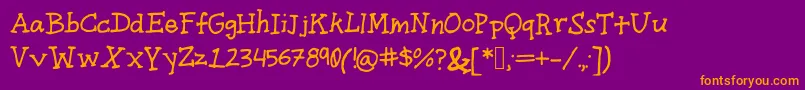 DownSouth Font – Orange Fonts on Purple Background
