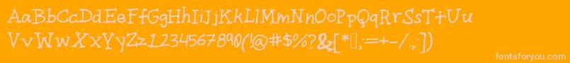 DownSouth Font – Pink Fonts on Orange Background