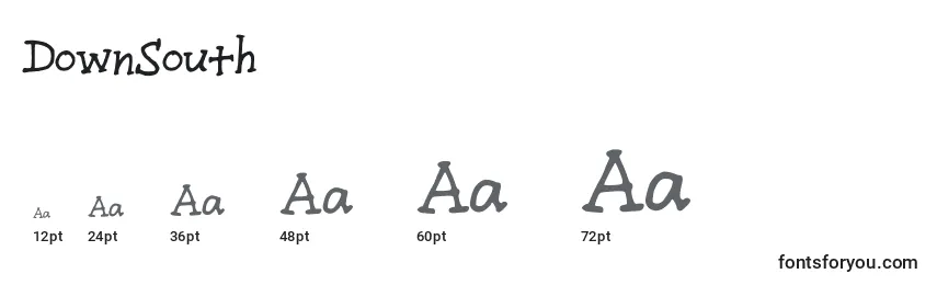 DownSouth Font Sizes