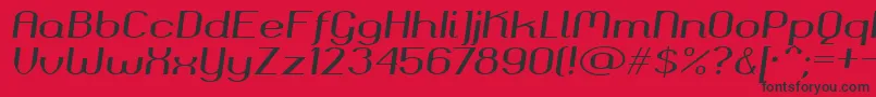 フォントOkolaks – 赤い背景に黒い文字