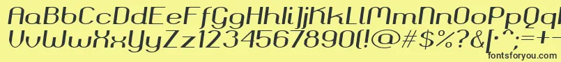 Okolaks Font – Black Fonts on Yellow Background