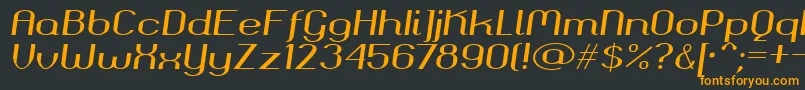 フォントOkolaks – 黒い背景にオレンジの文字