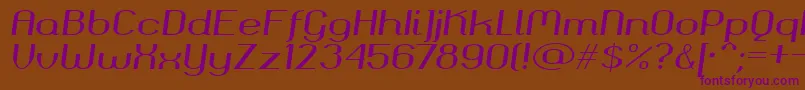 Okolaks Font – Purple Fonts on Brown Background