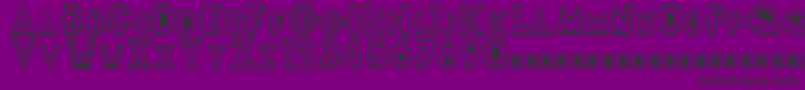 Czcionka FuturamaTitleFont – czarne czcionki na fioletowym tle