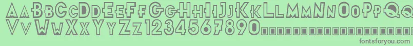 FuturamaTitleFont Font – Gray Fonts on Green Background