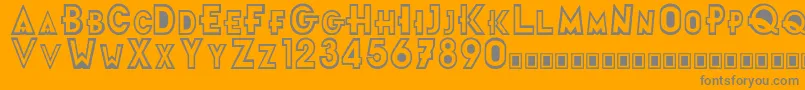 FuturamaTitleFont Font – Gray Fonts on Orange Background