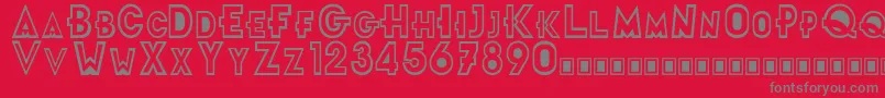 FuturamaTitleFont Font – Gray Fonts on Red Background