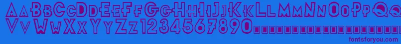 FuturamaTitleFont Font – Purple Fonts on Blue Background