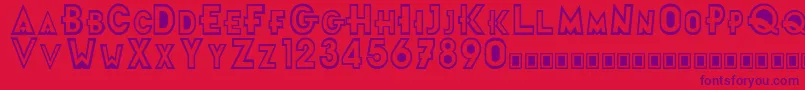 FuturamaTitleFont Font – Purple Fonts on Red Background