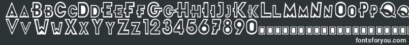 Шрифт FuturamaTitleFont – белые шрифты на чёрном фоне