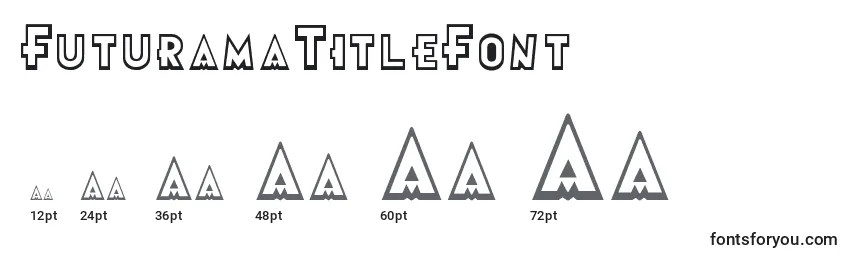 Größen der Schriftart FuturamaTitleFont