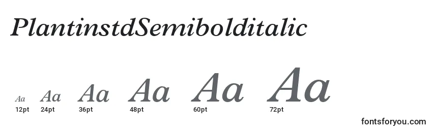 PlantinstdSemibolditalic Font Sizes