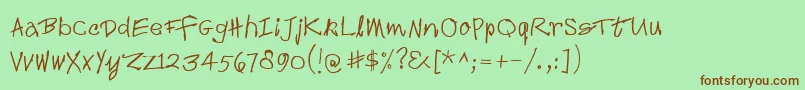 Croak Font – Brown Fonts on Green Background