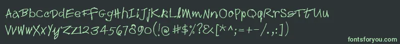 フォントCroak – 黒い背景に緑の文字