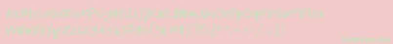 フォントCroak – ピンクの背景に緑の文字