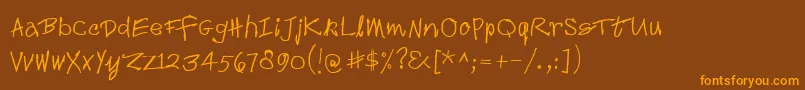 Croak Font – Orange Fonts on Brown Background