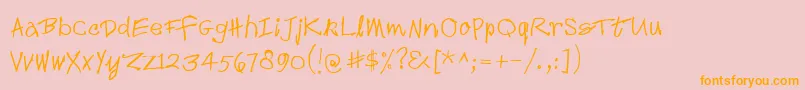 Croak Font – Orange Fonts on Pink Background